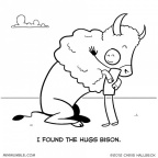 hugs bison